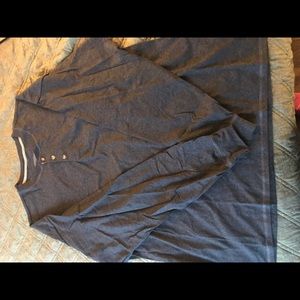 Men’s size 2X navy heather long sleeve shirt.